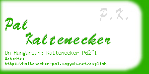 pal kaltenecker business card